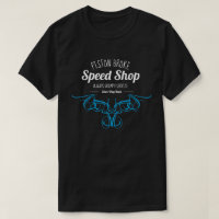 Piston Broke Speed Shop Funny Blue Pinstripes