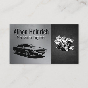 Piston Car Engine    Auto Shop Business Card