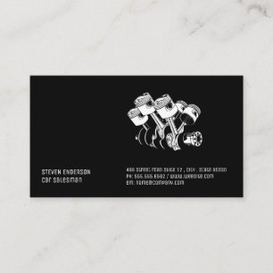Piston Car Engine Business Card