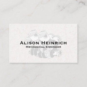 Piston Car Engine Business Card