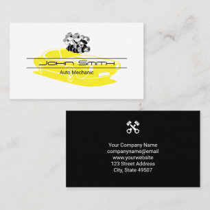 Piston Car Engine   Engineer   Pistons Business Card