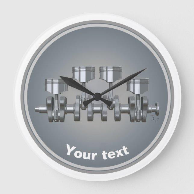 Piston Crankshaft Large Clock (Front)