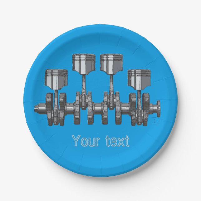 Piston Crankshaft Paper Plate (Front)