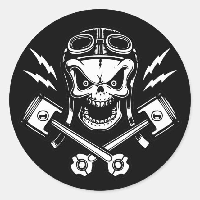 Piston Pistoff II Classic Round Sticker (Front)