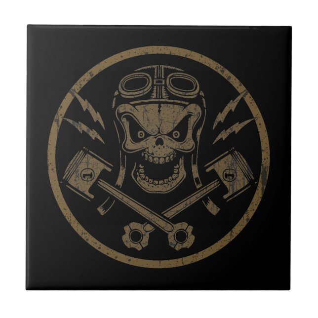 Piston Pistoff II -silver/gold Tile (Front)