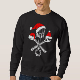 Piston Wrench Santa Hat Mechanic Christmas Matchin Sweatshirt