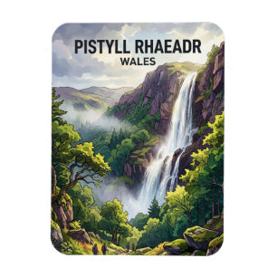 Pistyll Rhaeadr Waterfall, Llanrhaeadr-ym-Mochnant Magnet