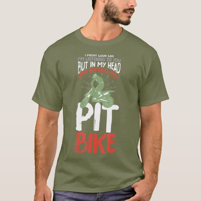 Pit Bike Racing Motorcycle Motocross T-Shirt (Front)