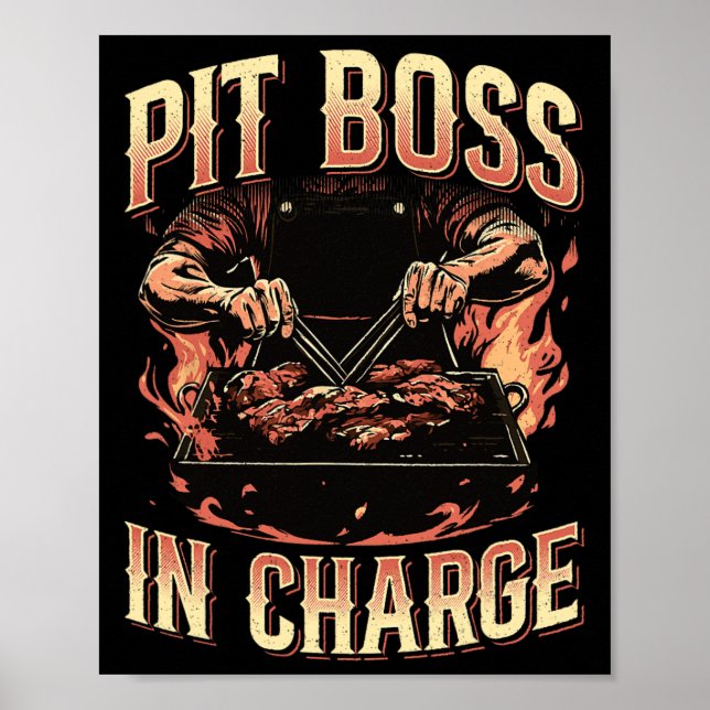 Pit Boss In Charge Bbq Grill Masters Pitmaster Mea Poster (Front)