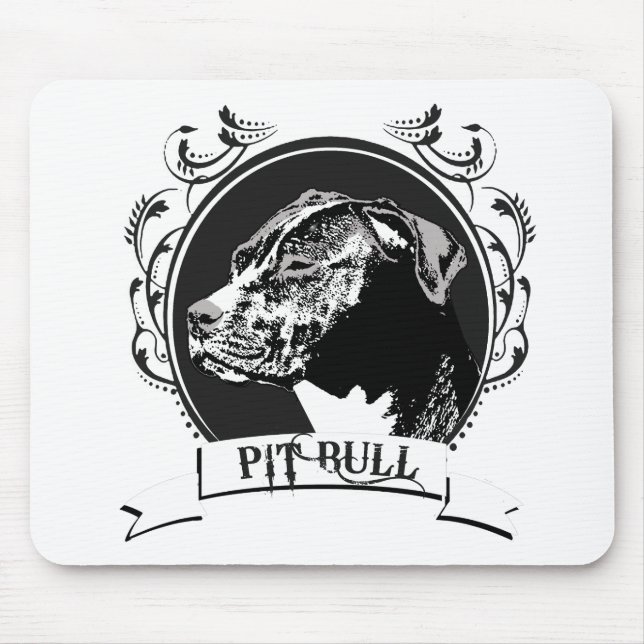 PIT BULL (2) MOUSE MAT (Front)