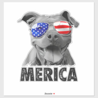 Pit Bull 4th of July Merica Men American Flag Sung