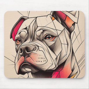Pit Bull Abstract Portrait Mouse Mat