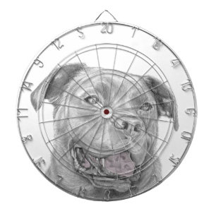 Pit Bull Art Drawing Dartboard