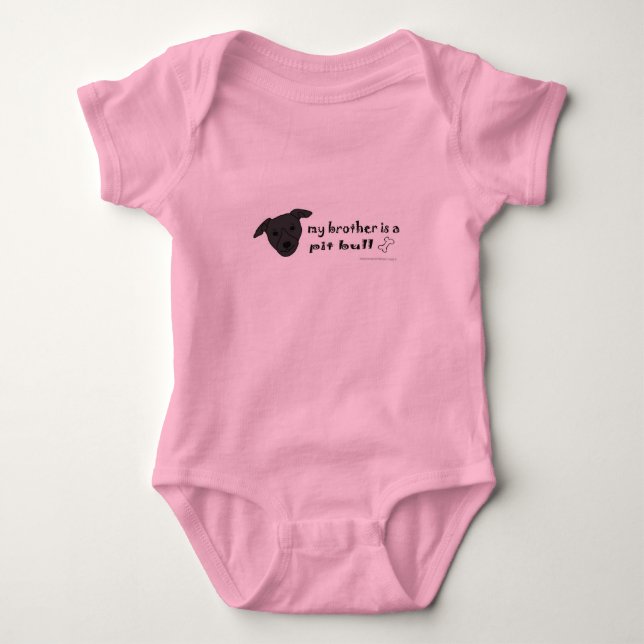 pit bull baby bodysuit (Front)