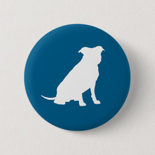 Pit Bull Baby Shower Dog Pitbull Blue Boy 6 Cm Round Badge