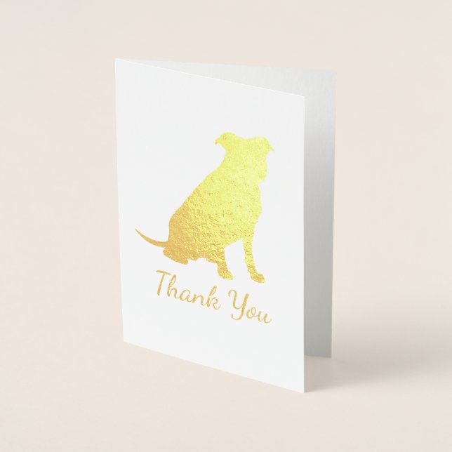 Pit Bull Baby Shower Dog Pitbull Blue Boy Foil Card (Front)