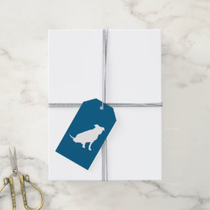 Pit Bull Baby Shower Dog Pitbull Blue Boy Gift Tags