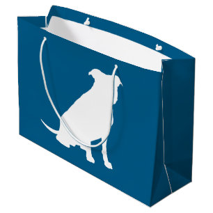 Pit Bull Baby Shower Dog Pitbull Blue Boy Large Gift Bag