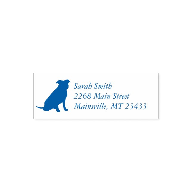 Pit Bull Baby Shower Dog Pitbull Blue Boy Self-inking Stamp (Design)