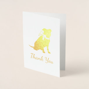 Pit Bull Baby Shower Pitbull Dog Blue Boy Foil Card