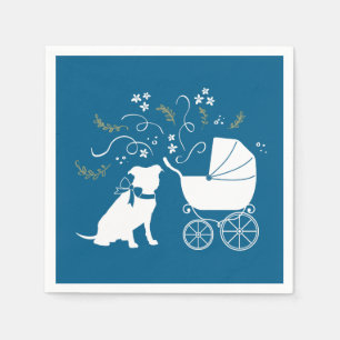Pit Bull Baby Shower Pitbull Dog Blue Boy Napkin