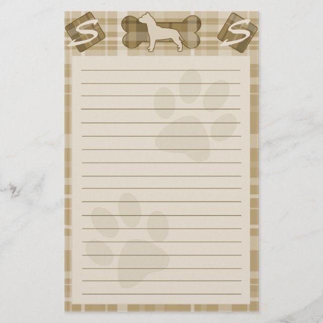 Pit Bull Breed Stationery (Front)