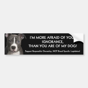 Pit Bull Bumper Sticker Anti - BSL