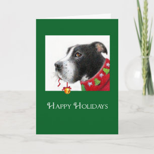 Pit Bull Christmas Card