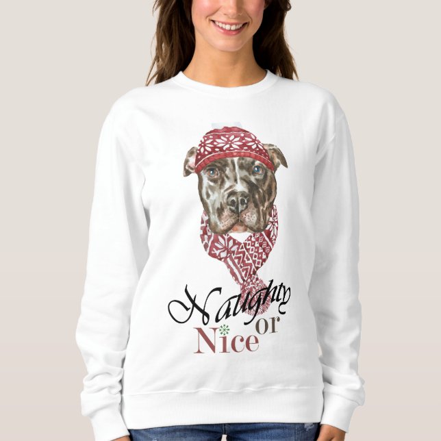 Pit bull Christmas Sweatshirt (Front)