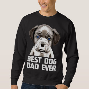 Pit Bull Dad Best Father Pitbull Raglan Baseball Sweatshirt