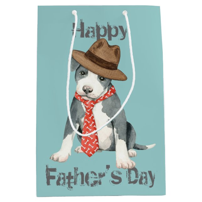 Pit Bull Dad Medium Gift Bag (Front)