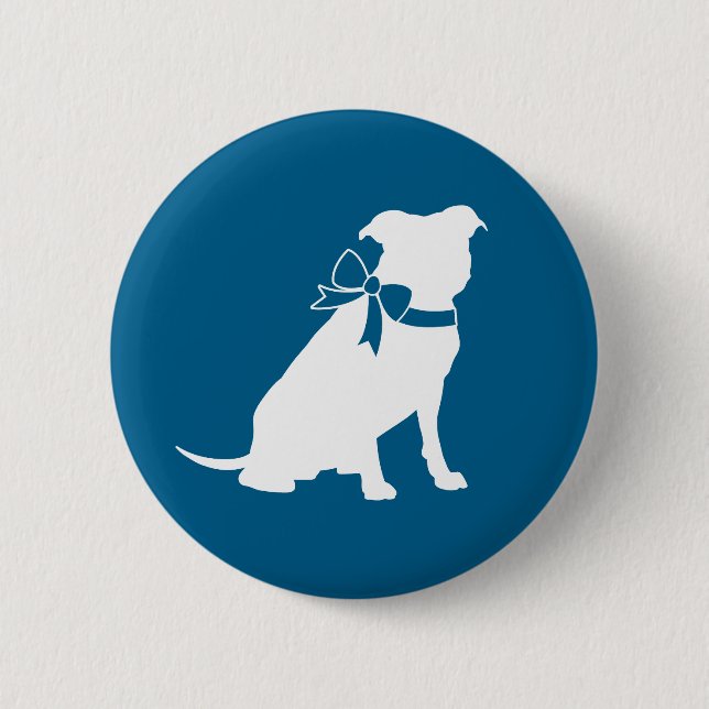Pit Bull Dog Baby Shower 6 Cm Round Badge (Front)