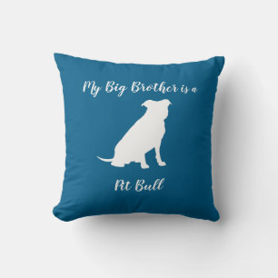 Pit Bull Dog Baby Shower Blue Boy Pitbull Cushion