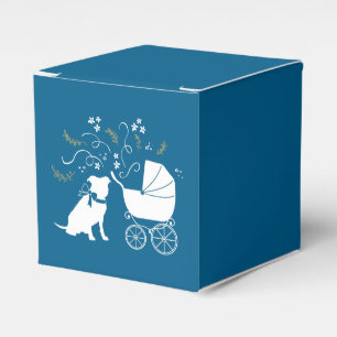 Pit Bull Dog Baby Shower Blue Boy Pitbull Favour Box