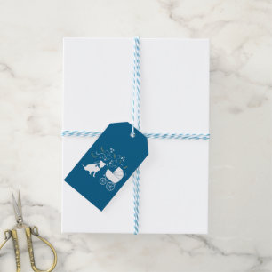 Pit Bull Dog Baby Shower Blue Boy Pitbull Gift Tags