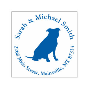Pit Bull Dog Baby Shower Blue Boy Pitbull Self-inking Stamp