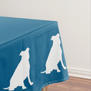 Pit Bull Dog Baby Shower Blue Boy Pitbull Tablecloth
