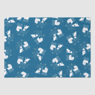 Pit Bull Dog Baby Shower Blue Boy Pitbull Tissue Paper