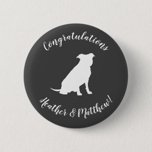 Pit Bull Dog Baby Shower Gender Neutral 6 Cm Round Badge