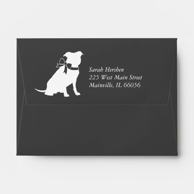 Pit Bull Dog Baby Shower Gender Neutral Envelope (Back (Top Flap))