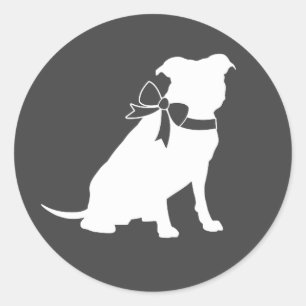Pit Bull Dog Baby Shower Gender Neutral Pitbull Classic Round Sticker