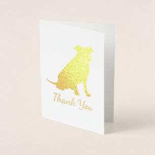 Pit Bull Dog Baby Shower Gender Neutral Pitbull Foil Card