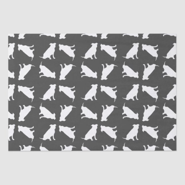 Pit Bull Dog Baby Shower Gender Neutral Tissue Paper (Front)