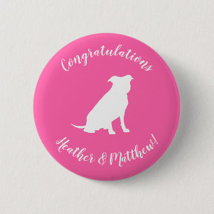 Pit Bull Dog Baby Shower Pink Girl Pitbull 6 Cm Round Badge