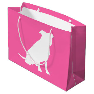 Pit Bull Dog Baby Shower Pink Girl Pitbull Large Gift Bag