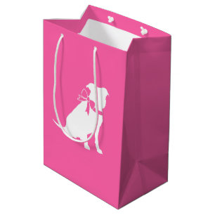 Pit Bull Dog Baby Shower Pink Girl Pitbull Medium Gift Bag