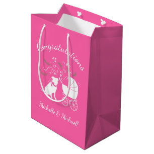 Pit Bull Dog Baby Shower Pink Girl Pitbull Medium Gift Bag