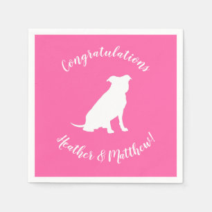 Pit Bull Dog Baby Shower Pink Girl Pitbull Napkin