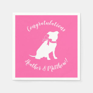 Pit Bull Dog Baby Shower Pink Girl Pitbull Napkin