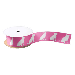 Pit Bull Dog Baby Shower Pink Girl Pitbull Satin Ribbon